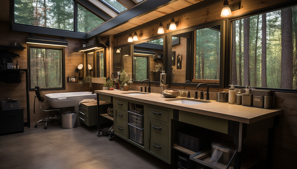 Method of installing a bathroom in your garage?